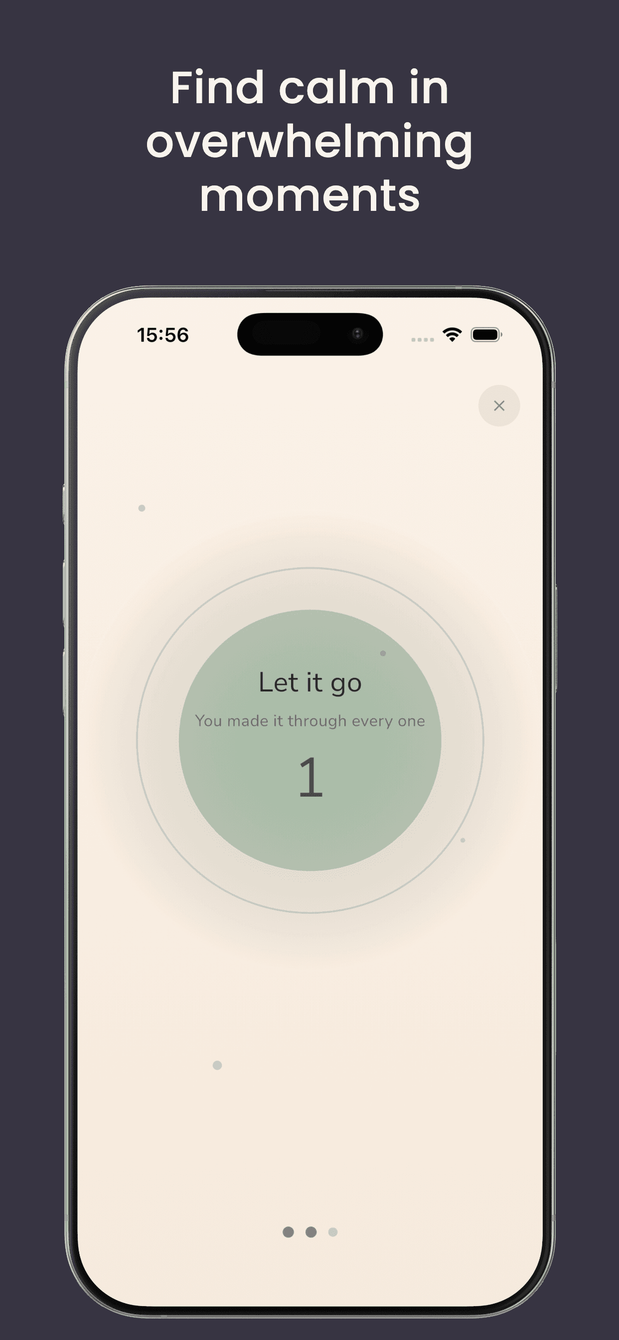Exhale in an overwhelming moment: a guided settling count that ends with let it go